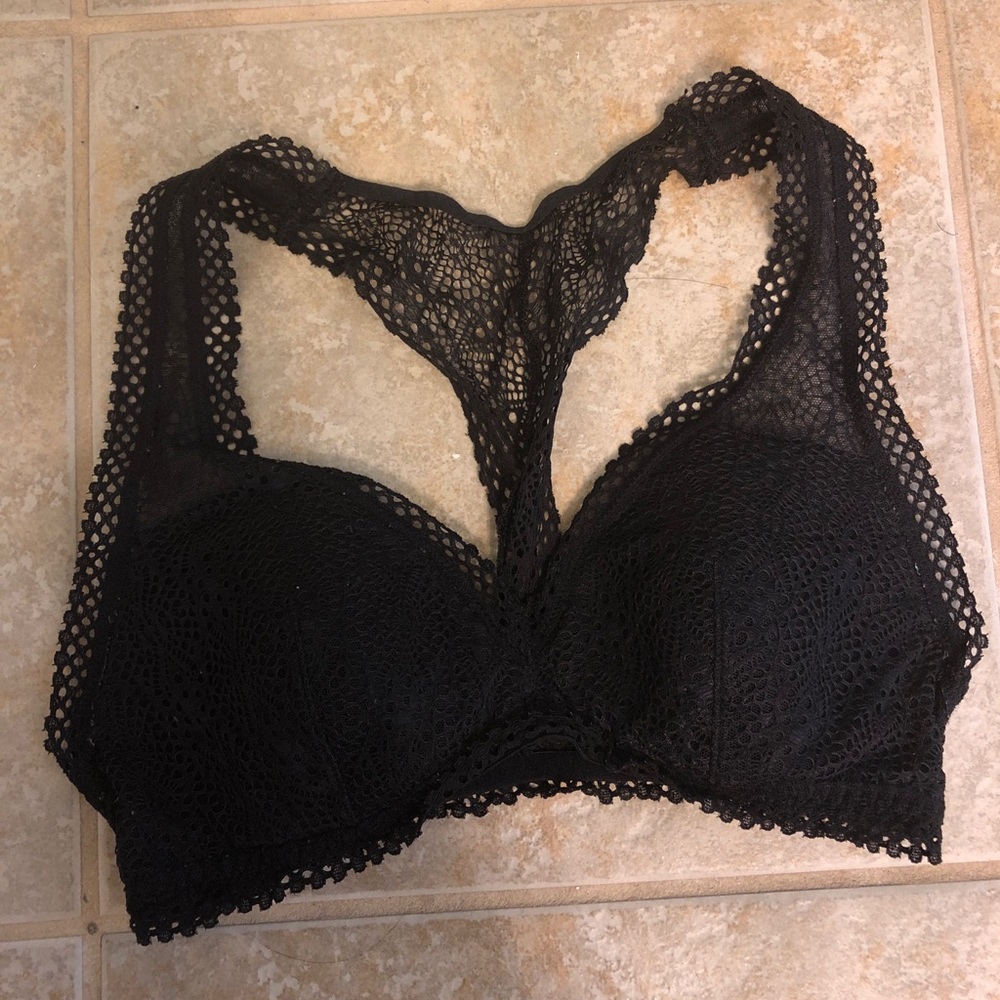 VS Black crochet Bralette